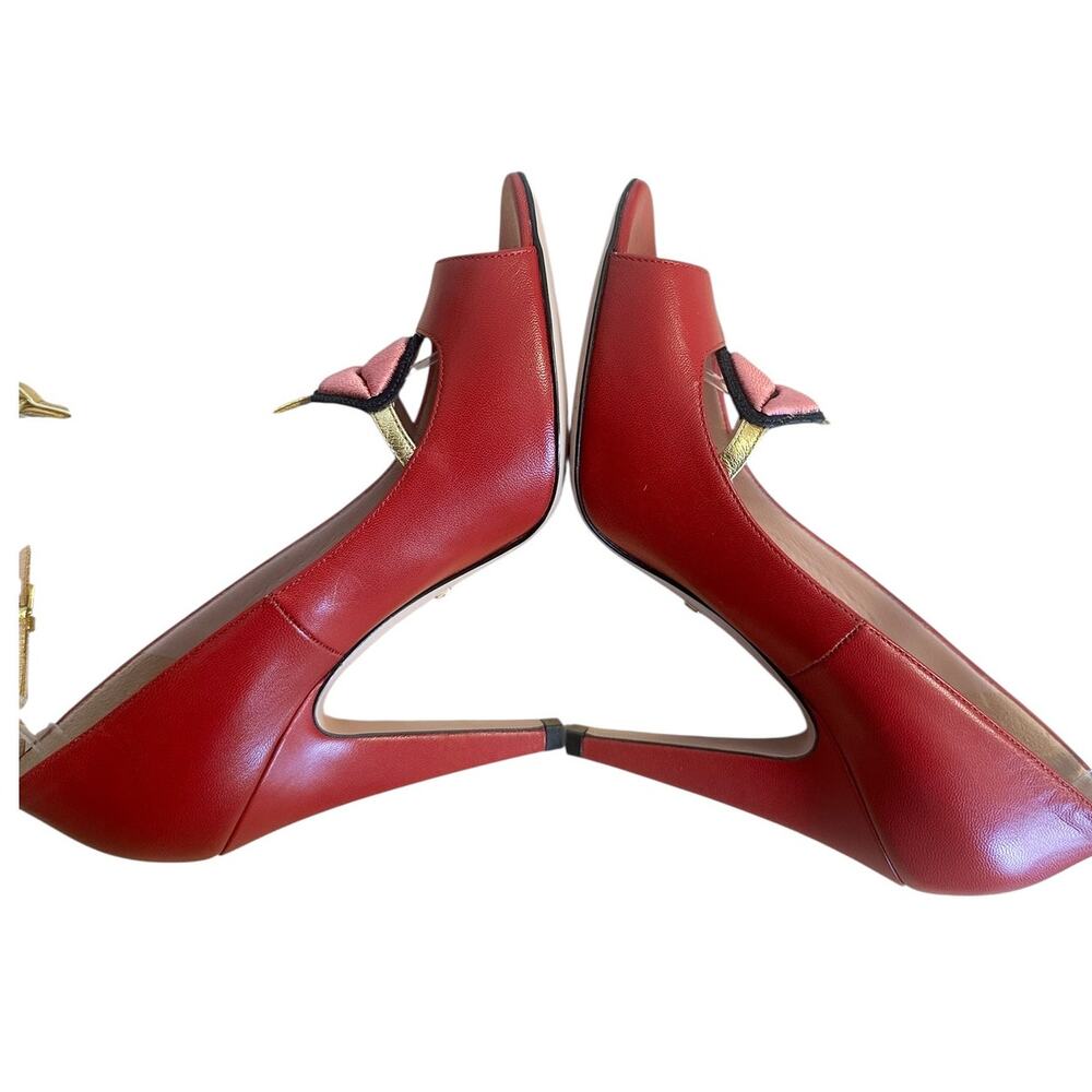 Gucci Surreal Lips Heel Red Sandals 100mm EU 36.5 Alessandro Michele - Picture 5 of 10